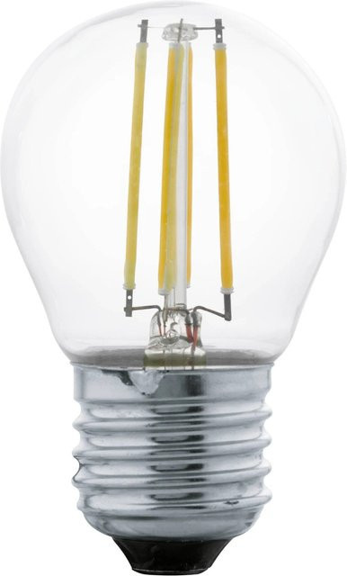 Eglo LED-Leuchtmittel E27 Glühlampenform in warmweiß, transparent, 4 W, 2700 lm, H x Ø: 7,5 x 4,5 cm - Bild 1