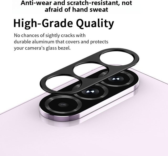 Aluminium-Metall-Rückkamera-Objektivschutz für Samsung Galaxy A57 A37 A56 A36 in Schwarz - Bild 1