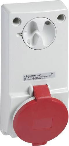 Schneider Electric CEE Anbaudose 32A 415V IP44 Weiß - Bild 1