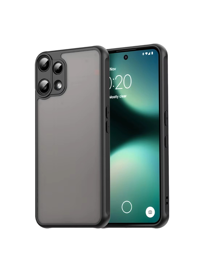 Stoßfeste Armor Bumper Handyhülle für Nothing Phone 3A Lite aus Silikon in Schwarz - Bild 3