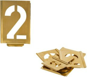 KUKKO Signierschablonensatz 327 aus Spezialblech mit Zahlen 0-9 in Gold, Höhe: 20 mm - Bild 1