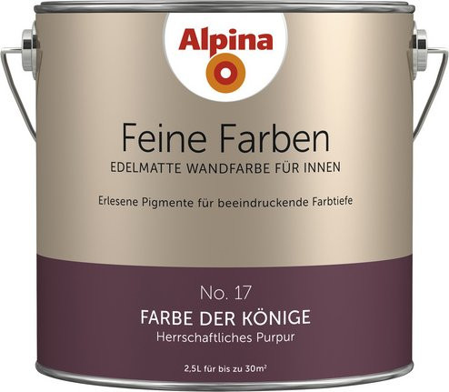 Alpina Farben Wandfarbe Feine Farben in Lila, satinmatt, 2,5 l - Bild 1