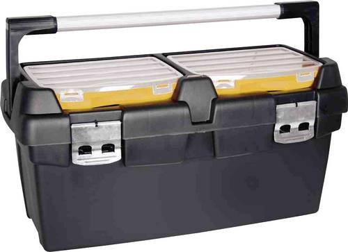 IRONSIDE Werkzeugkasten unbestückt mit Einsätzen aus Kunststoff und Metall, Schwarz, B: 60,0 cm, H: 29,5 cm, T: 29,5 cm - Bild 1