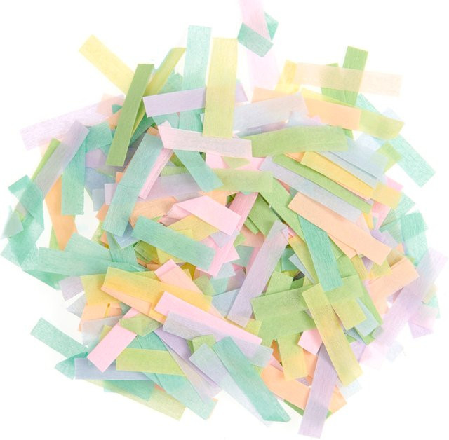 Rico Design Krepp-Konfetti Regenbogen Pastell Mix in Mehrfarbig - Bild 1