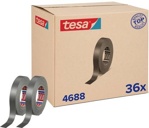 Tesa tesaband 4688 Standard Gewebeklebeband Silber matt, 36er Pack, Breite: 25 mm, Länge: 50 m - Bild 1