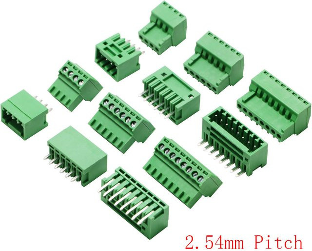 HPJF KF2EDG PCB Schraubklemmenblock mit 2,54mm Pitch in Grün - Bild 1