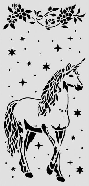 Schablone Wonderland Unicorn B: 12 cm, H: 25 cm - Bild 1