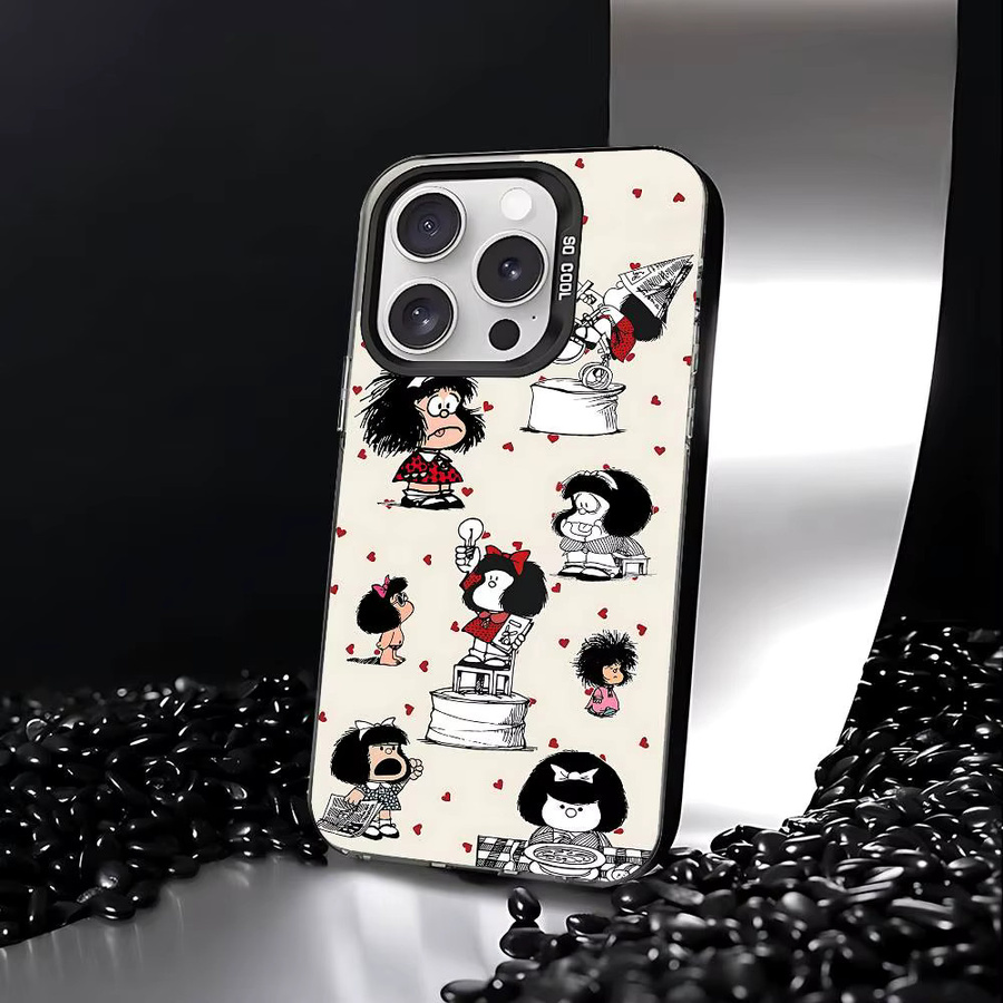 Mesuca M-Mafalda Handyhülle für iPhone 17 16 15 14 13 12 11 Pro Max Plus in Silber mit stoßfester Rückseite - Bild 4