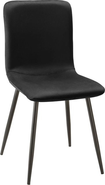 Bessagi Home Stuhl Elif Schwarz Samt Gepolstert Modern - Bild 1
