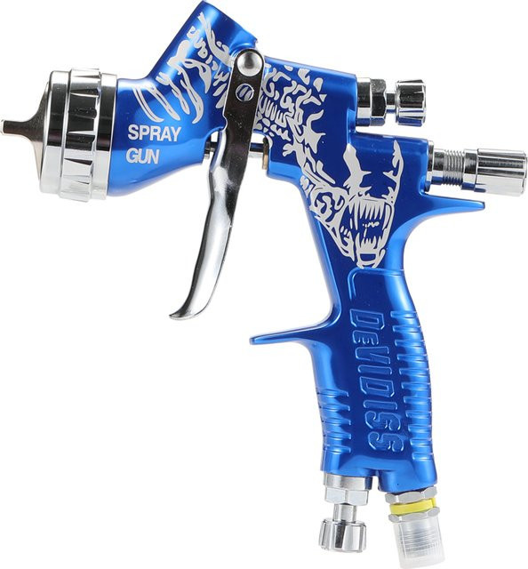 Devi HVLP-Sprühgerät Blau 600 ml mit 1,3 mm Düse für Lackierungen - Bild 1