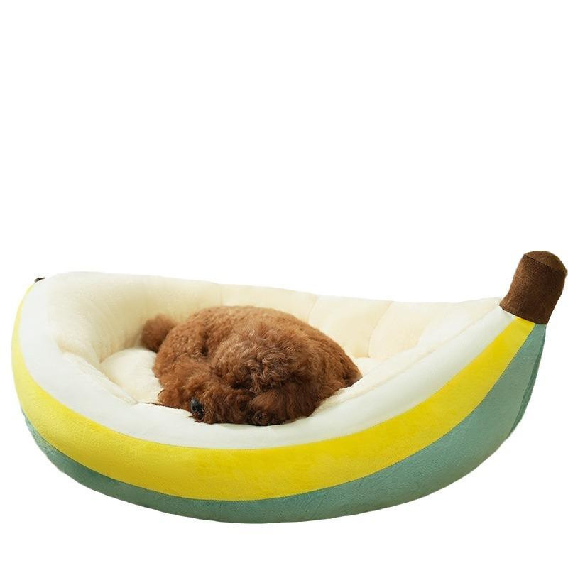 Offene Bananen-Hundehütte und Katzenhütte aus Stoff für Haustiere, Größe S, B/T: 50 x 40 cm - Bild 2