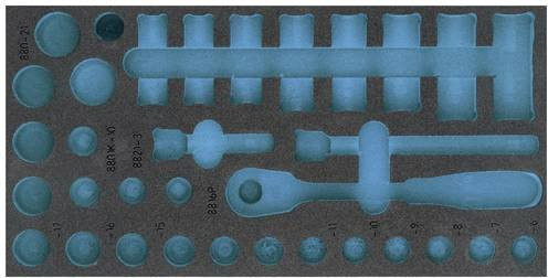 Hazet 2K-Weichschaum-Einlage 163-483L, Breite: 34,2 cm, Tiefe: 17,2 cm - Bild 1