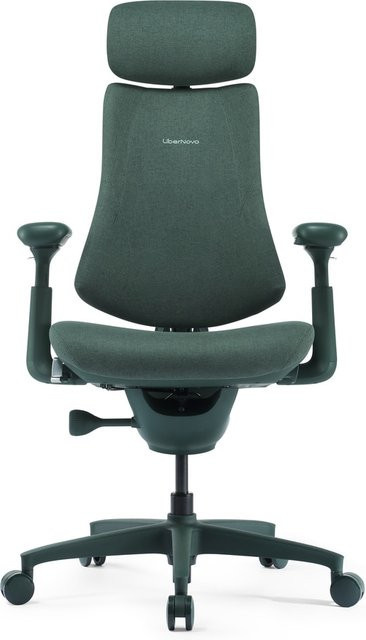 Libernovo Omni Ergonomischer Bürostuhl aus Stoff mit Armlehnen, Grün, Höhenverstellbar - Bild 1
