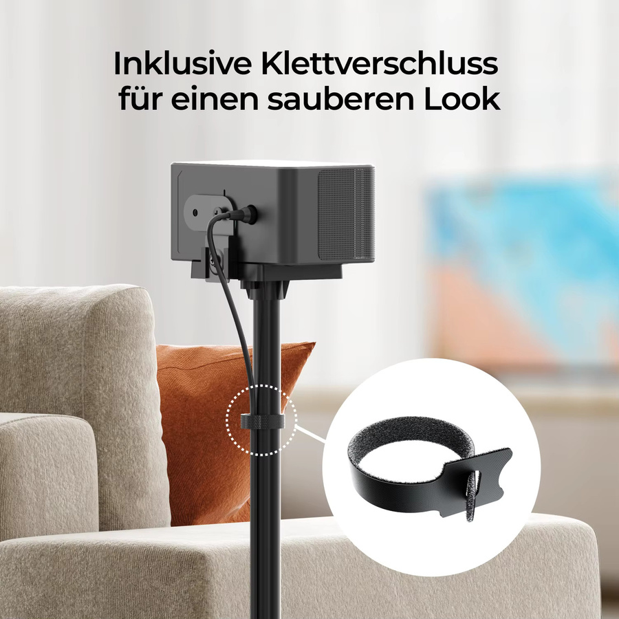 ULTIMEA Steady 310 Höhenverstellbare Lautsprecherständer Paar Schwarz für Poseidon und Aura Serien, Höhe: 62–93 cm - Bild 3