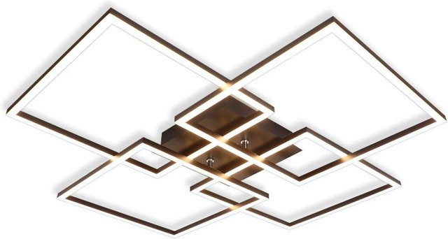 NETTLIFE LED Deckenleuchte aus Metall in Schwarz, dimmbar, Warmweiß - Bild 1