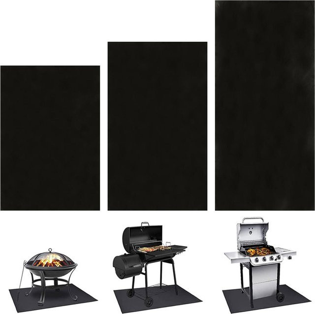 MagiDeal Feuerfeste Matte in Schwarz zum Schutz von Rasen und Boden für Feuerstellen und Grillpartys - Bild 1