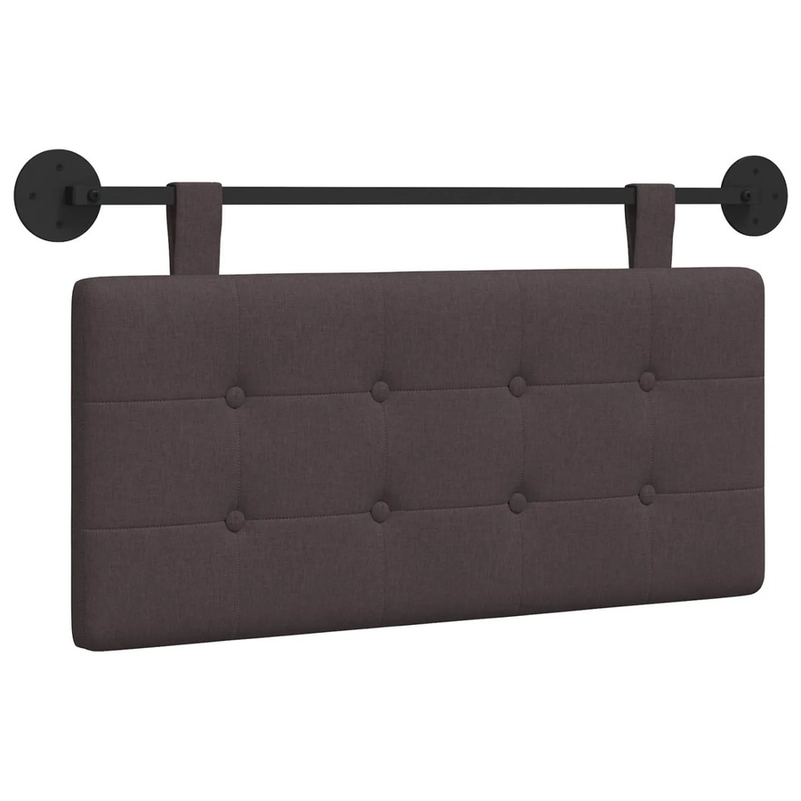 vidaXL Wandmontiertes Kopfteil aus Stoff in Grau oder Braun mit gepolstertem Rahmen, B/T/H: 100 x 55 x 5 cm - Bild 2