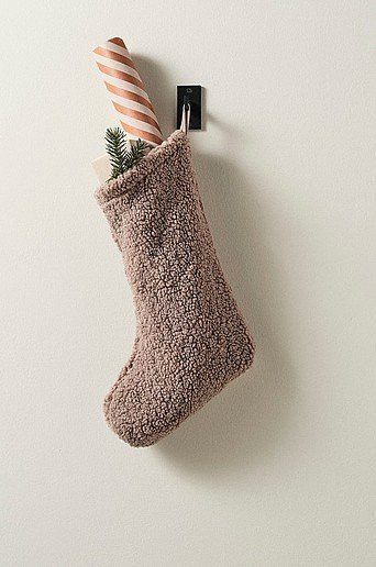 Jotex Weihnachtsstrumpf NANCY in Braun aus Textil für Kinder, Höhe: 45,0 cm, Breite: 28,0 cm - Bild 1