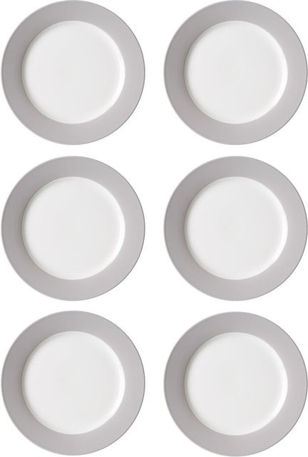 Ritzenhoff & Breker Speiseteller Doppio aus Porzellan, Weiß, 6er Set, Durchmesser: 27 cm - Bild 1