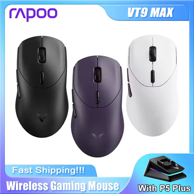 Rapoo VT9 MAX GEN-2 Ergonomische kabellose Gaming-Maus für PC in Schwarz oder Weiß - Bild 4