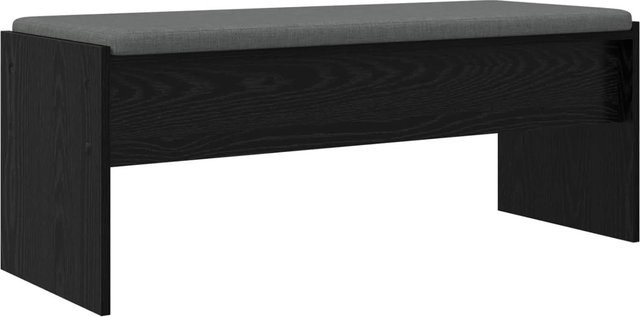 vidaXL Flurbank mit Kissen in Schwarz und Eichen-Optik, B/T/H: 110 x 38 x 40 cm - Bild 1