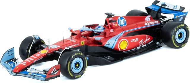 Bburago Ferrari SF-24 Miami Leclerc #16 Modellauto Motorsport Maßstab 1:18 - Bild 1