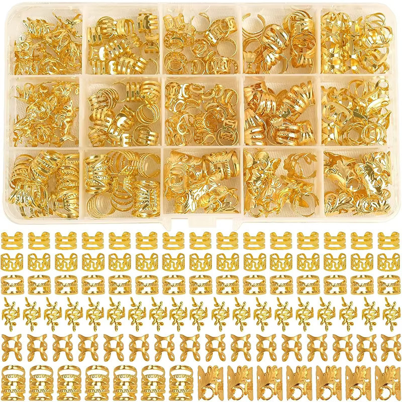 Haarperlen Gold Silber Farbe, Damen - Bild 3