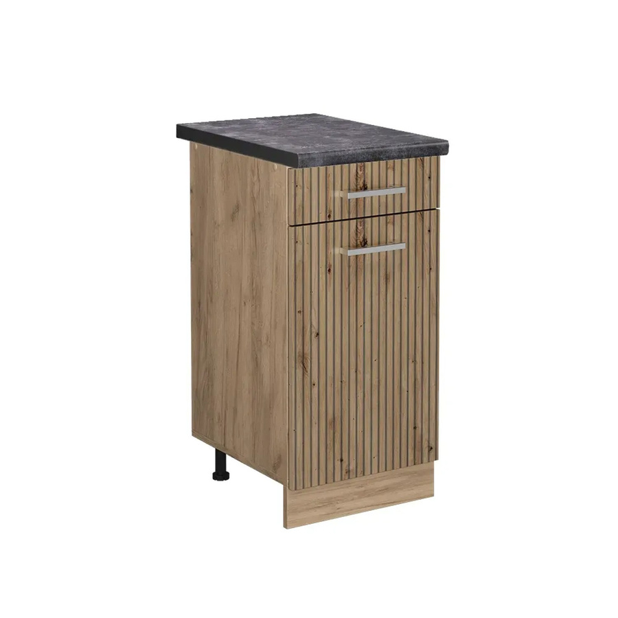 Vicco Küchenunterschrank R-Line Artisan-Eiche Goldkraft Eiche Anthrazit B: 40 cm, H: 81,6 cm, T: 60 cm - Bild 2