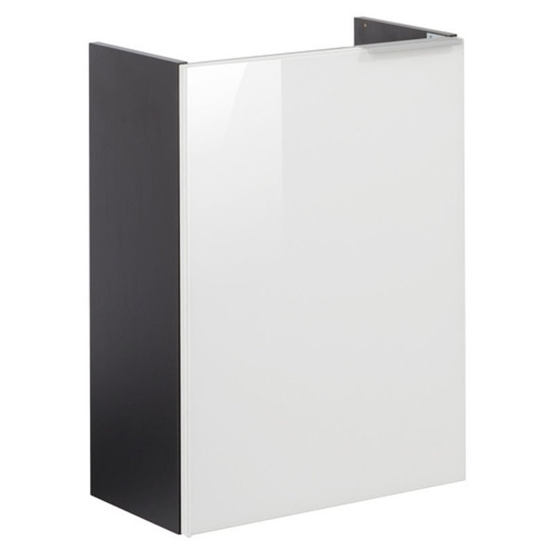 Fackelmann Waschbeckenunterschrank SBC für Badezimmer und Gäste-WC, Weiß oder Anthrazit, mit lackierten Glastüren und Soft-Close-Funktion, B/H/T: 44 x 60 x 24,3 cm - Bild 3