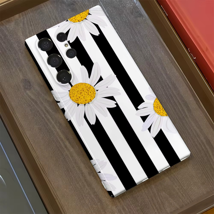 Daisy Stripes Handyhülle für Samsung Galaxy S25 S24 S23 Ultra Plus A35 A55 in Multicolour Glossy HD Hard Cover - Bild 2