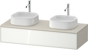 Duravit Waschtischunterschrank Zencha in Taupe und Weiß, B/T/H: 130 x 55 x 55 cm mit Einrichtungs-System - Bild 1