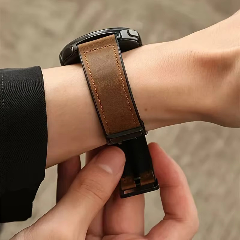 Uhrenarmband Leder, Magnetschnalle, 22 mm, Unisex - Bild 2