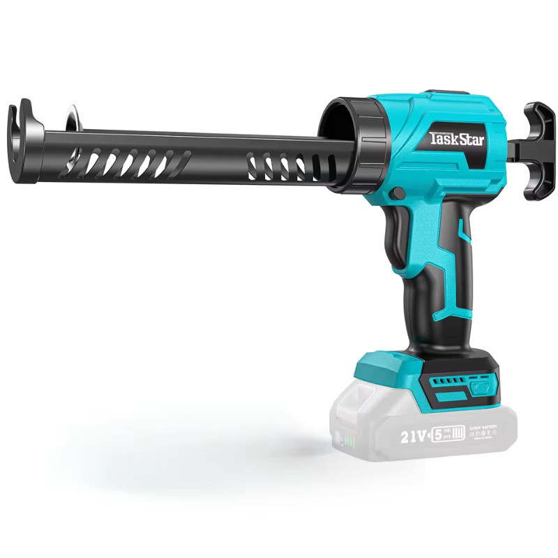 Taskstar TG110P Elektrische Kartuschenpistole in Blau, batteriebetrieben und kabellos, Silikonpistole für Glaskleber und Dichtstoffe, kompatibel mit Makita (ohne Batterie) - Bild 7