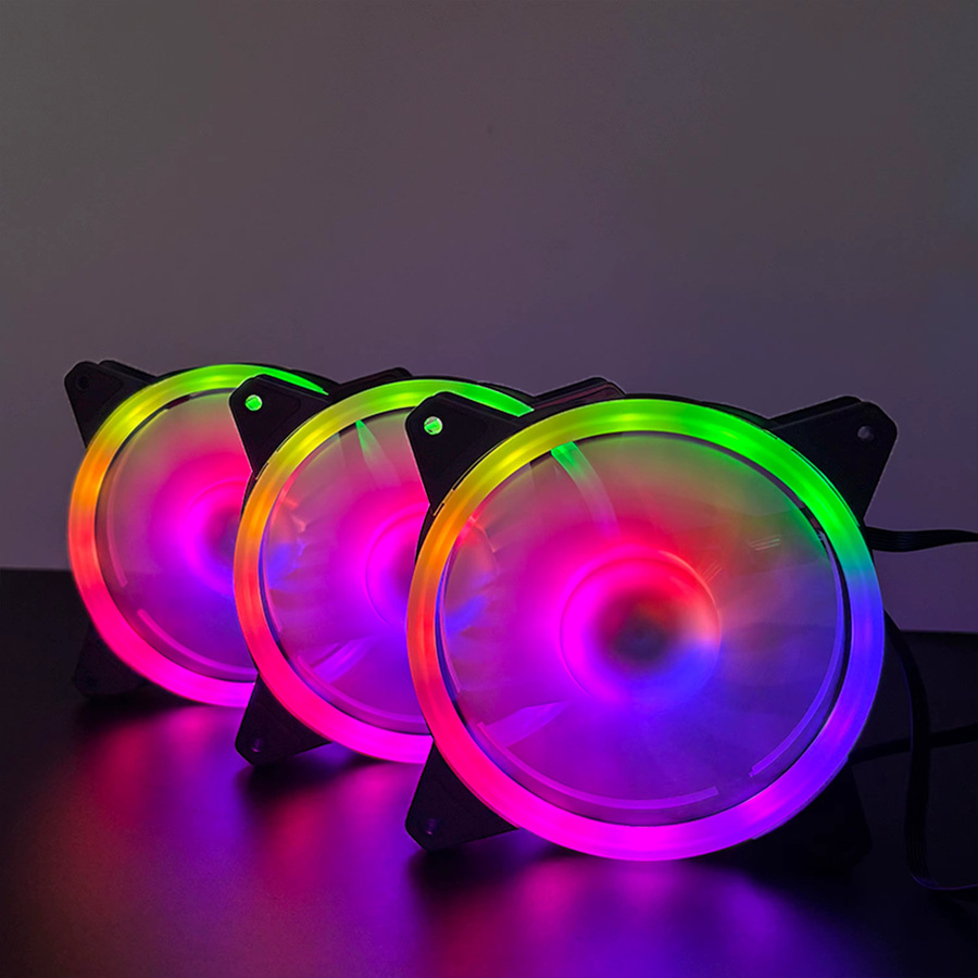 AuyiHomu 6-poliger RGB-Computergehäuselüfter mit 11 Flügeln zur effizienten Wärmeableitung - Bild 2