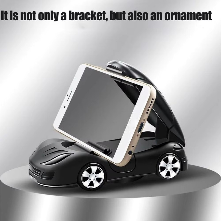 Universeller Auto Handyhalter mit 360 Grad Rotation als Modell Ornament für das Armaturenbrett in Rot - Bild 2