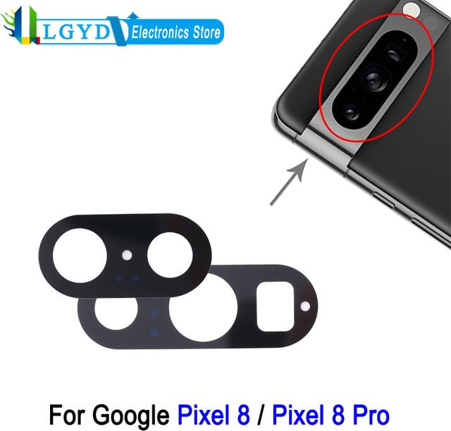 Rückkameraobjektiv für Google Pixel 8 und Pixel 8 Pro in Schwarz - Bild 1