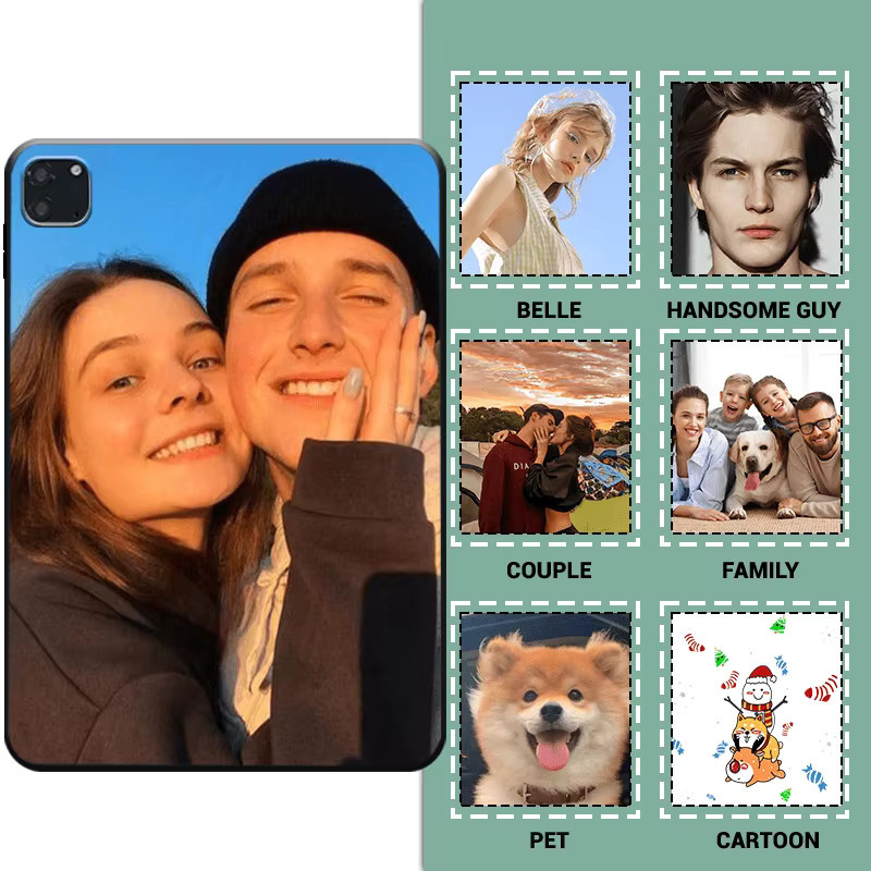 Personalisierte Silikon-Softcase Tablet-Hülle für Apple iPad 5/6 Generation, iPad Pro 9.7 2016, iPad Air 1/2 und iPad Mini 1-6 in Transparent und Multicolour - Bild 3