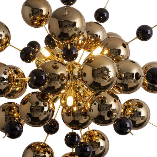Näve Pendelleuchte Explosion in Gold mit Glas und Metall, B/H/T: 65 x 150 x 65 cm - Bild 6