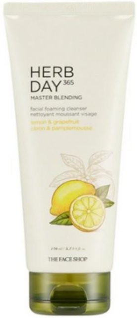THE FACE SHOP Herb Day 365 Master Blending Reinigungsschaum, 170 ml, Zitrone & Grapefruit - Bild 1