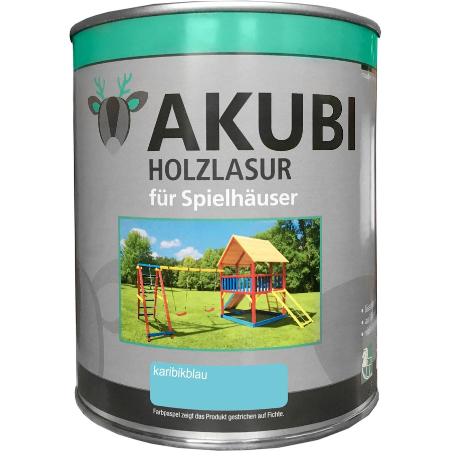 Karibu Holzlasur für Spielhäuser in Karibikblau, 750 ml - Bild 2