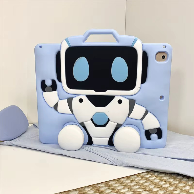 Roboter Tablet Hülle in Blau für Apple iPad Mini, iPad 10. Generation, iPad Air und iPad Pro - Bild 2