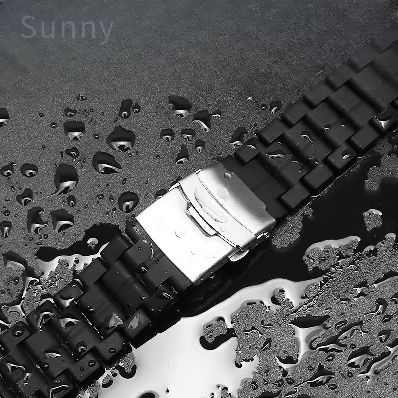 Luminox Uhrenarmband, Kunststoff, Edelstahl, Schwarz, Unisex, 23mm - Bild 5