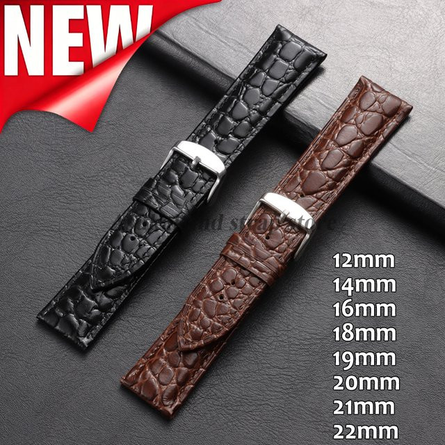 Asukaband Uhrenarmband Leder, Krokodilmuster, Damen Herren - Bild 1