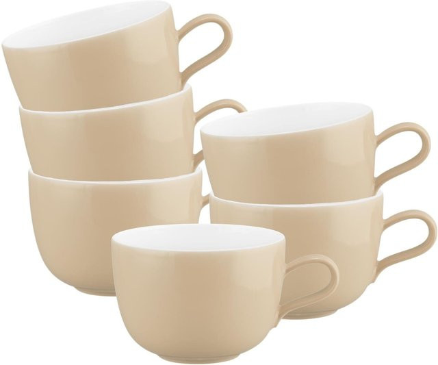 Seltmann Weiden Milchkaffeetassen Liberty Pure Colors Beige 6er Set 380 ml - Bild 1