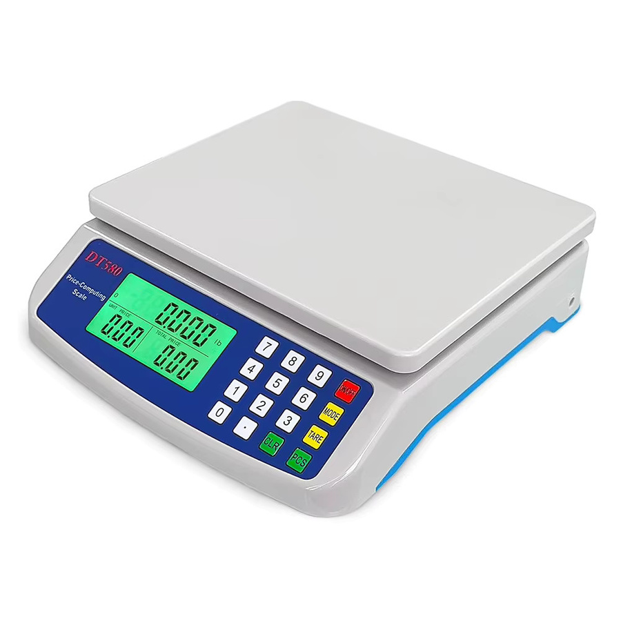 APWIKOGER Multifunktionale digitale Preisberechnungswaage aus Edelstahl mit LCD-Anzeige in Weiß, Kapazität 30 kg, Genauigkeit 1 g - Bild 2
