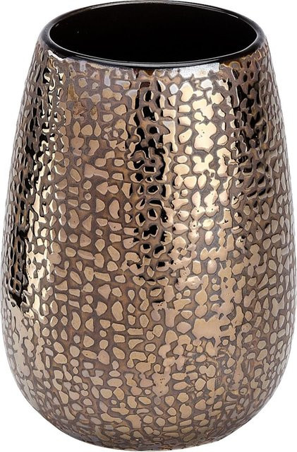WENKO Zahnputzbecher Marrakesh aus Keramik in Braun, Höhe: 11,0 cm, Breite: 8,0 cm, Tiefe: 1,0 cm - Bild 1