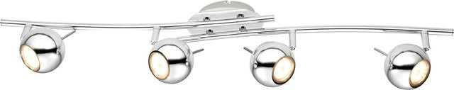 LED-Deckenstrahler Scordia 4-flammig in Chrom, 4x GU10, Warmweiß, Breite: 80 cm - Bild 1