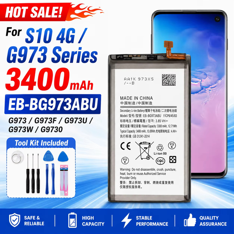 Samsung Galaxy S10 Akku EB-BG973ABU mit Werkzeugset in Schwarz - Bild 2