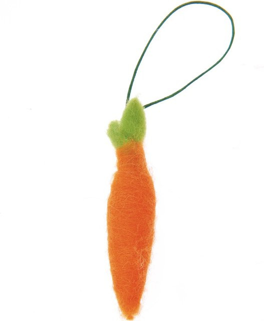 Rico Design Filzhänger Möhre in Orange-Grün für Ostern, B/H: 9 x 2 cm - Bild 1