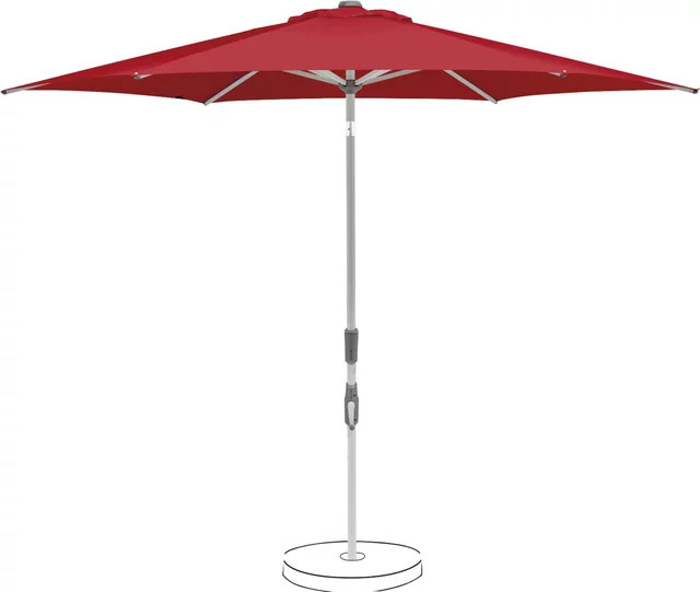 Suncomfort by Glatz Marktschirm in Weinrot mit Dreh- und Neigungsfunktion, Durchmesser: 250 cm - Bild 1